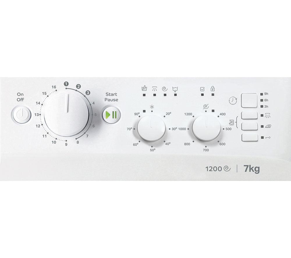 INDESIT Water Balance+ MTWC 71252 W UK 7 kg 1200 Spin Washing Machine - White image number 4 of 8