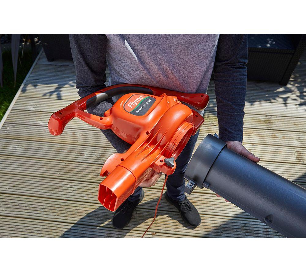 FLYMO PowerVac 2700 Garden Vacuum & Leaf Blower - Orange & Grey image number 7 of 8