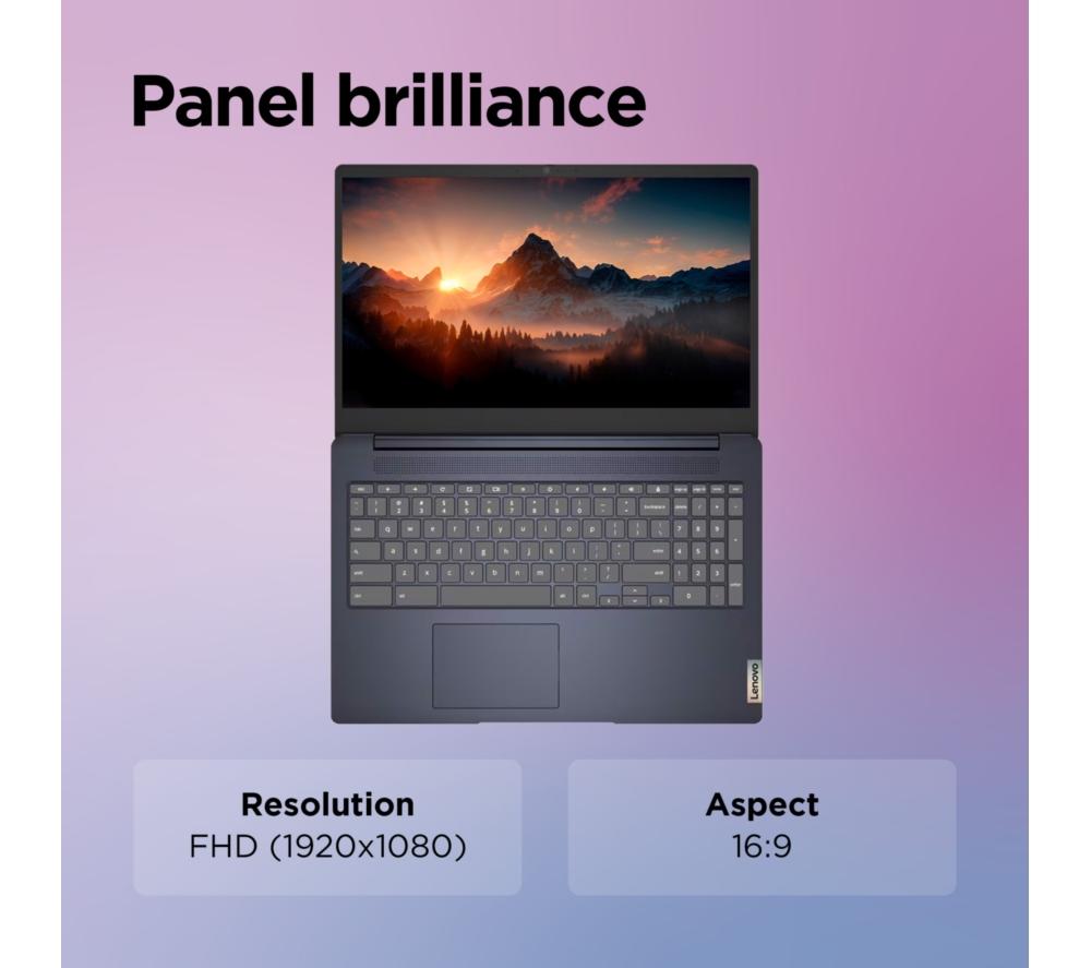 LENOVO IdeaPad Slim 3 15.6" Chromebook - Intel&reg; Celeron&reg;, 128 GB eMMC, Blue image number 10 of 12