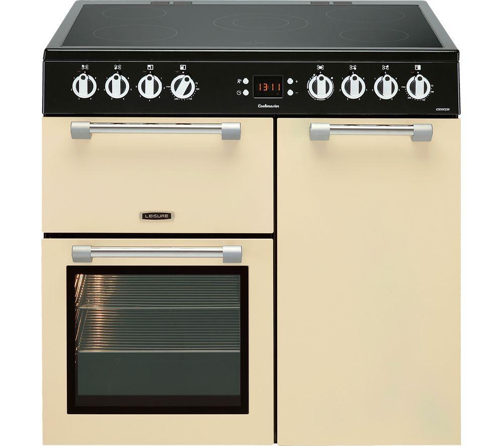 LEISURE Cookmaster CK90C230C Electric Ceramic Range Cooker – Cream, Cream