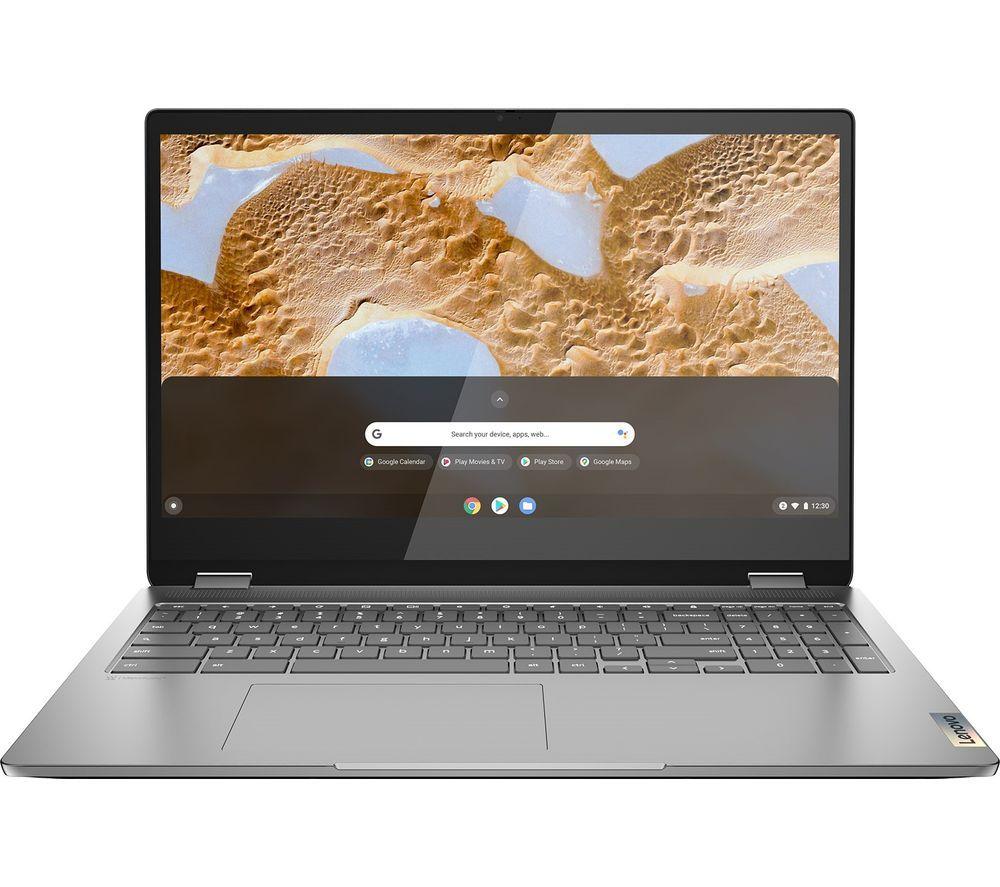 LENOVO IdeaPad Flex 3 15.6" 2 in 1 Chromebook - Intel Pentium Silver N6000, 128 GB SSD, Arctic Grey