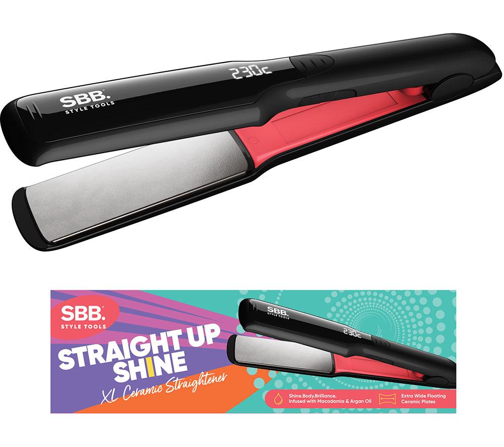 SBB SBST-2000-GB Straight Up Shine XL Ceramic Hair Straightener - Black