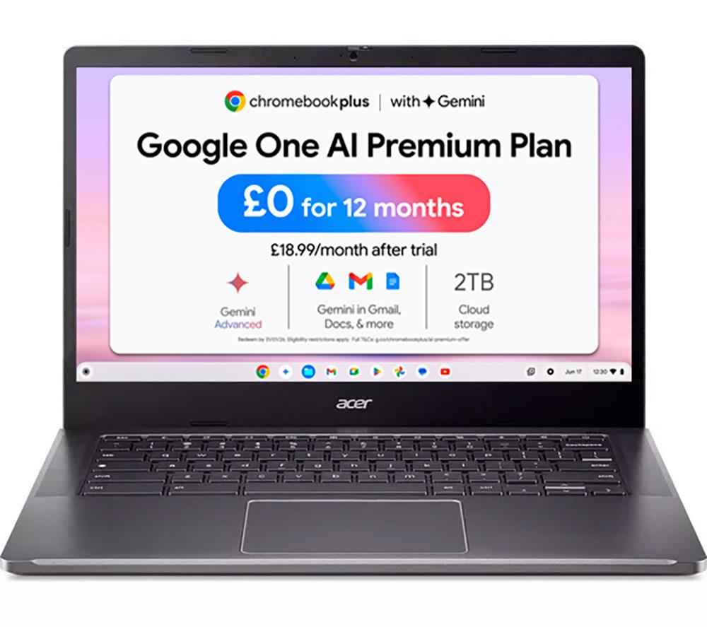 ACER 514 14inch Chromebook Plus - Intel®Core  i3, 128 GB eMMC, Grey