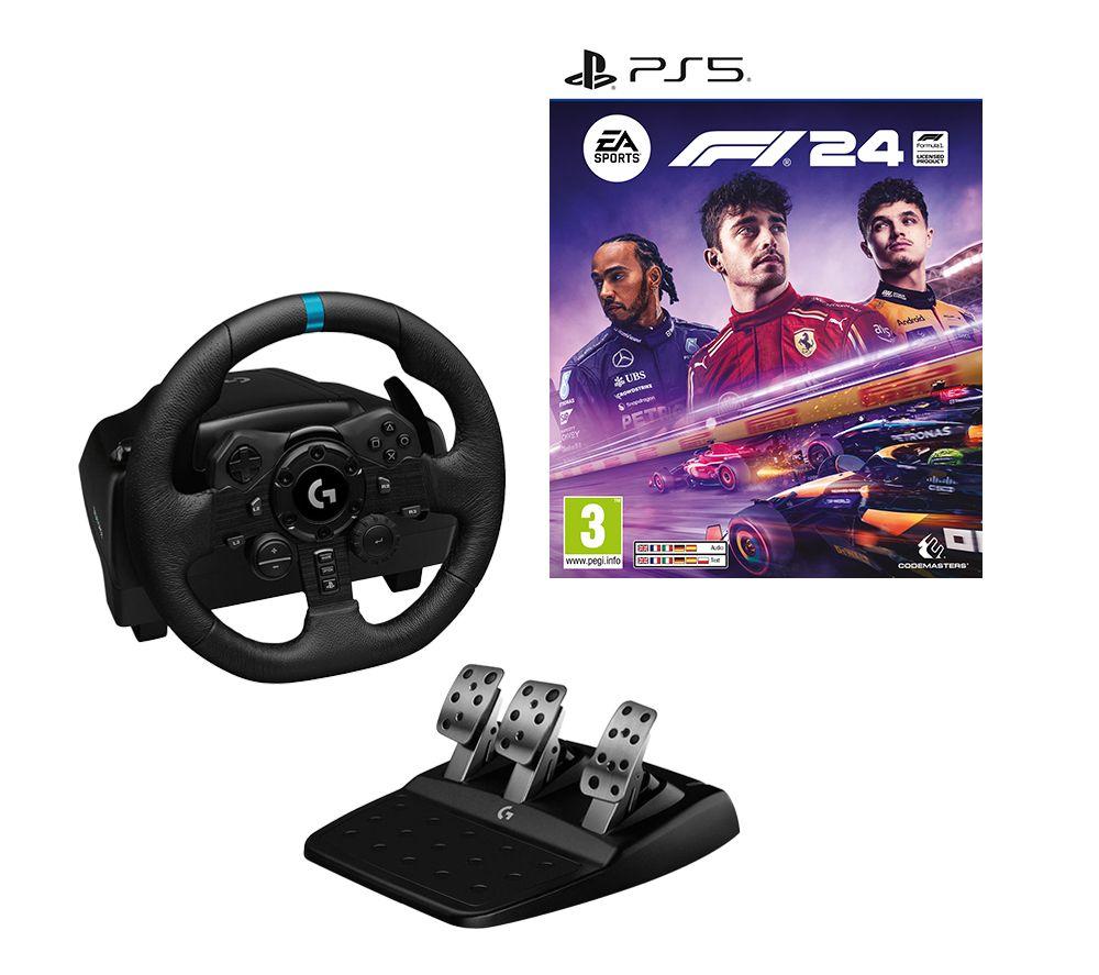 LOGITECH G923 PS5 & PS4 Racing Wheel & Pedals - Black & EA F1 '24