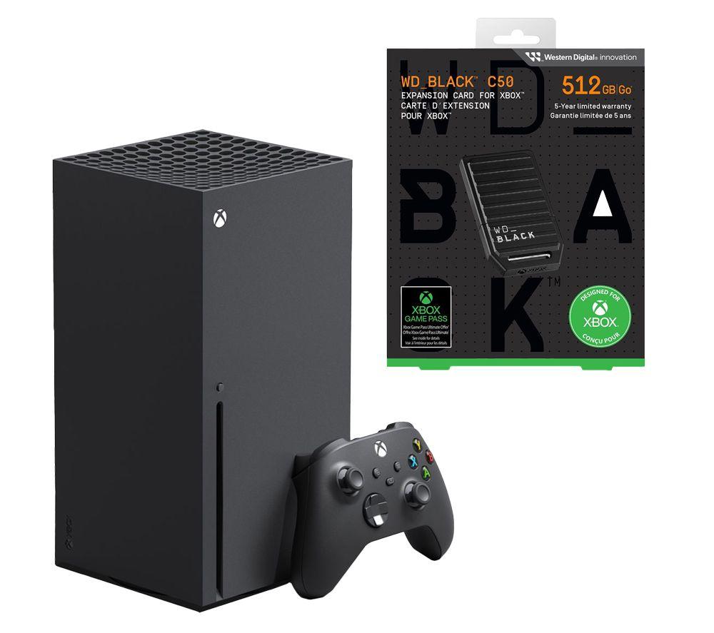 Microsoft Xbox Series X (1 TB) & WD_BLACK C50 Expansion Card for Xbox Series X/S (512 GB) Bundle, Bl