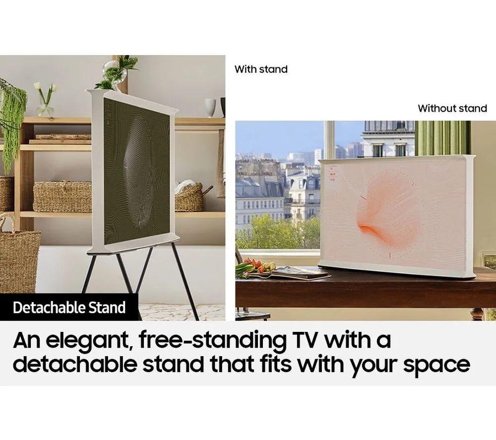 SAMSUNG The Serif QE50LS01DAUXXU 50" Smart 4K Ultra HD HDR QLED TV with Bixby & Amazon Alexa - Cloud White image number 7 of 12