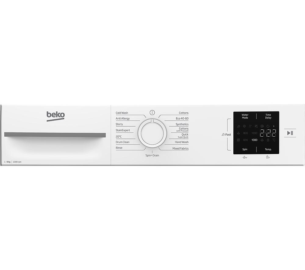 BEKO BM1WT3921W 9 kg 1200 Spin Washing Machine - White image number 3 of 14