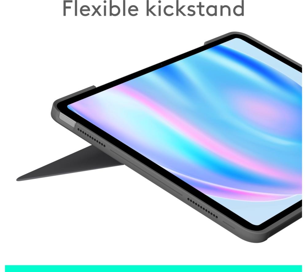 LOGITECH Combo Touch 13" iPad Air (M2 & M3) Keyboard Case - Grey