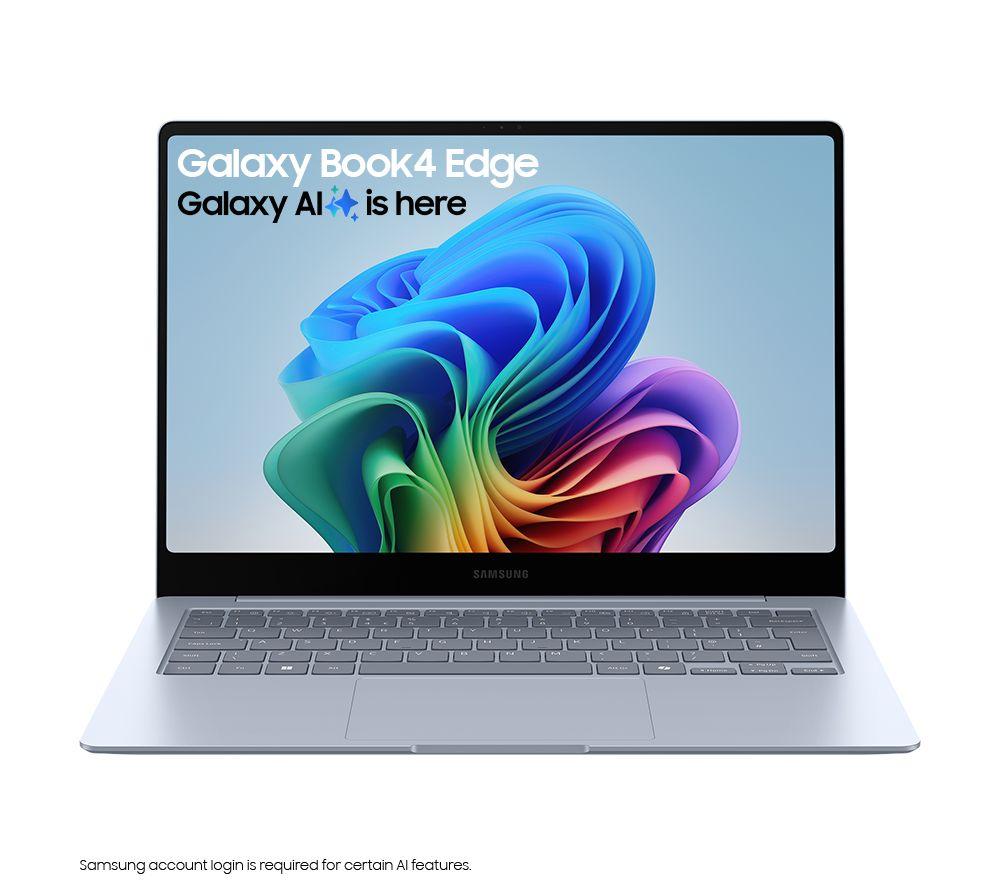 SAMSUNG Galaxy Book4 Edge 14" Laptop, Copilot+ PC - Snapdragon X Elite, 512 GB SSD, Sapphire Blue