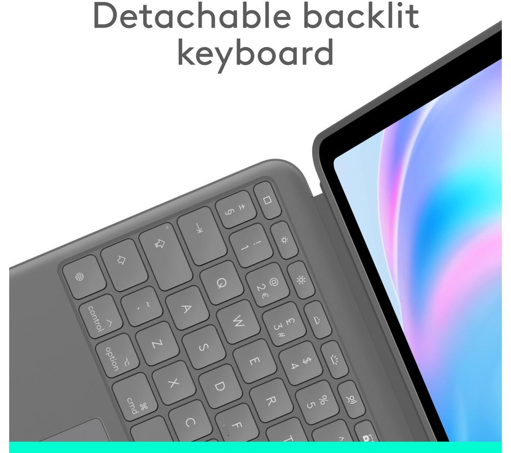 LOGITECH Combo Touch iPad Pro 13" Keyboard Folio - Graphite image number 3 of 9