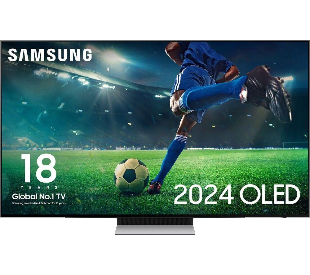 65 Samsung QE65S93DATXXU  Smart 4K Ultra HD HDR OLED TV with Bixby & Amazon Alexa, Silver/Grey