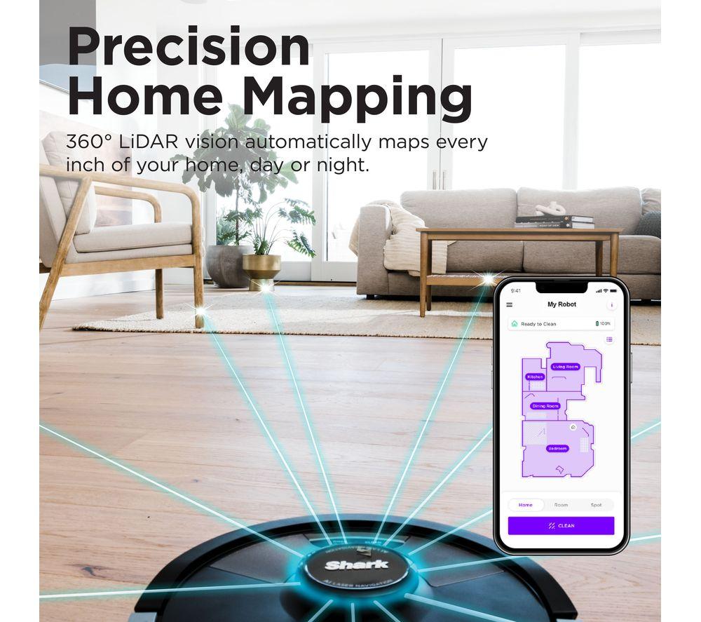SHARK RV2620WAUK Matrix Plus 2-in-1 Robot Vacuum Cleaner - Black image number 2 of 10