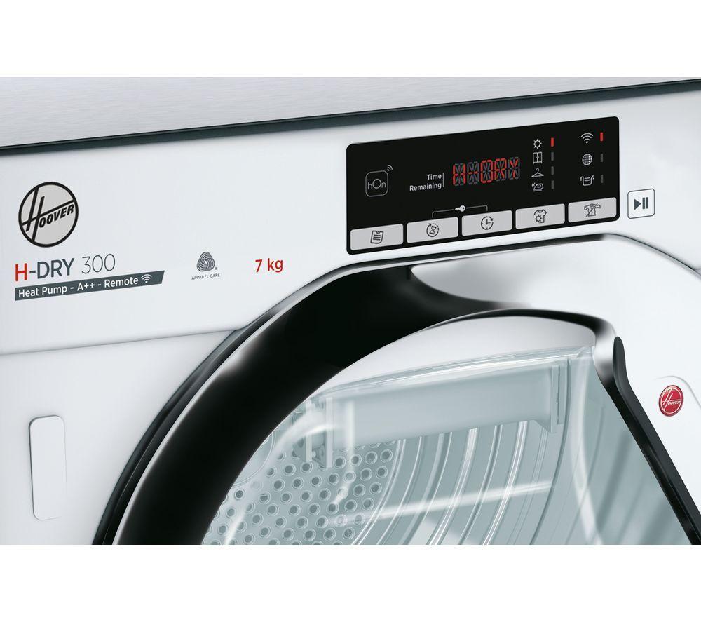 HOOVER BATD H7A2TCE-80 Integrated WiFi-enabled 7 kg Heat Pump Tumble Dryer image number 3 of 14