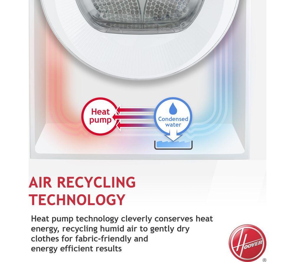 HOOVER BATD H7A2TCE-80 Integrated WiFi-enabled 7 kg Heat Pump Tumble Dryer image number 13 of 14