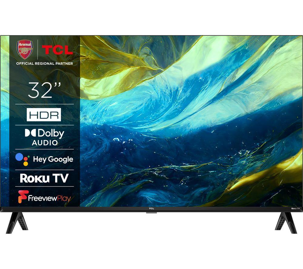 32 Tcl 32RS550K Roku TV  Smart Full HD HDR LED TV, Black