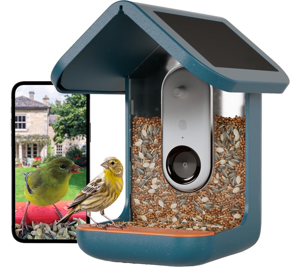 BIRD BUDDY Smart Camera Bird Feeder with Solar Roof - Blue, Blue