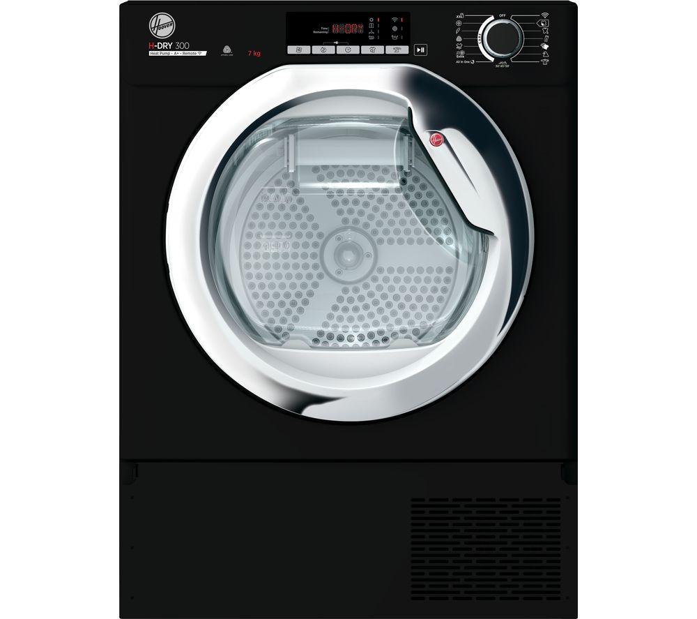 HOOVER BATD H7A1TCEB-80 Integrated WiFi-enabled 7 kg Heat Pump Tumble Dryer