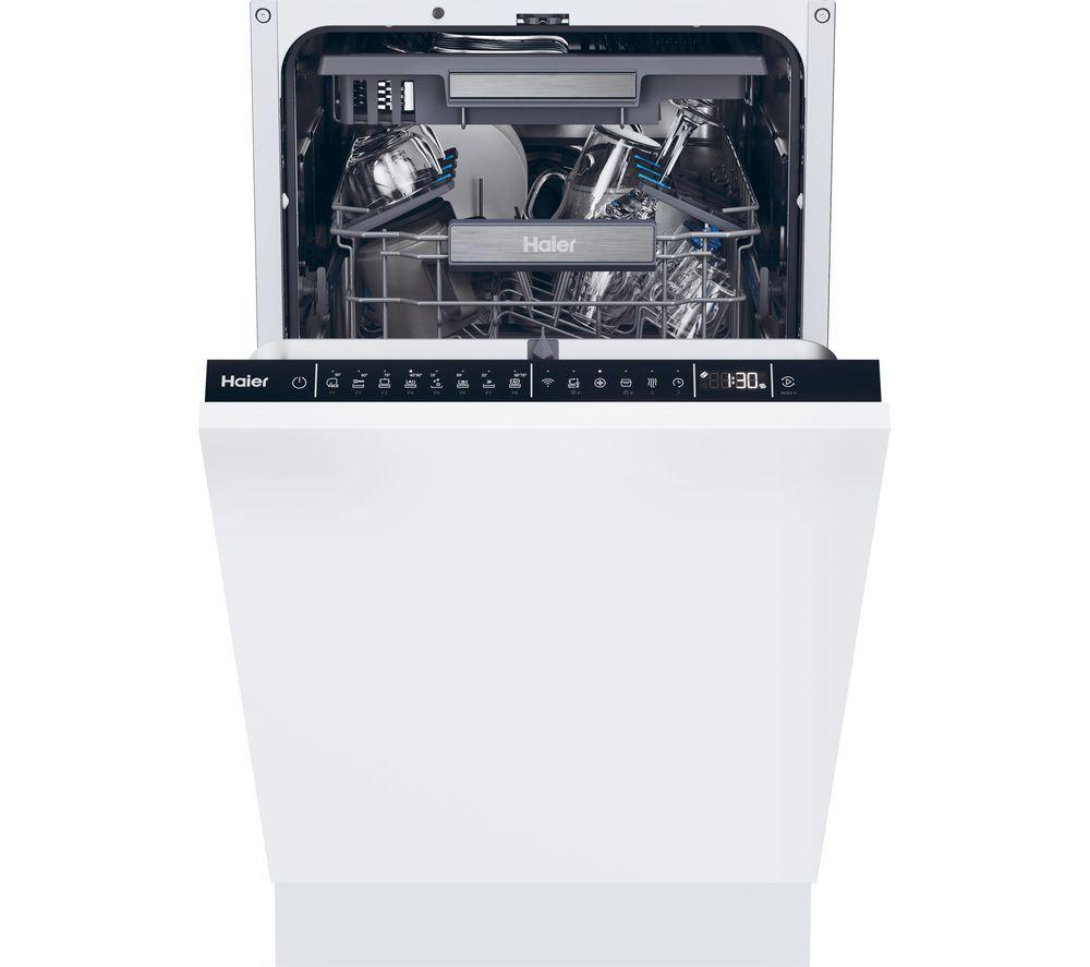 HAIER XI1C3TB2FB-80 Slimline Fully Integrated WiFi-enabled Dishwasher, White