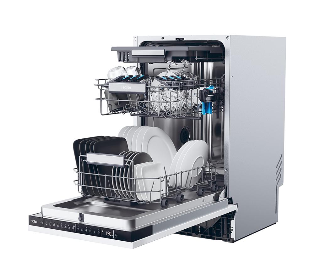 HAIER XI1C3TB2FB-80 Slimline Fully Integrated WiFi-enabled Dishwasher image number 3 of 13