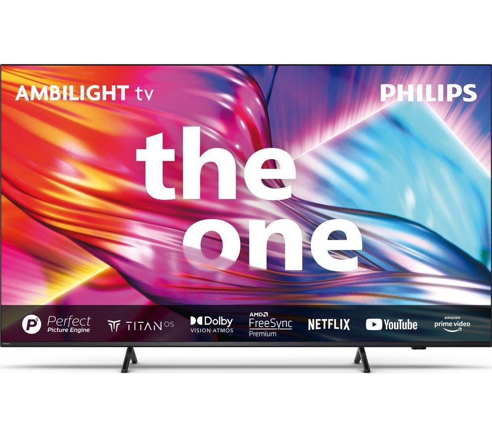 75 Philips The One Ambilight 75PUS8949/12  Smart 4K Ultra HD HDR LED TV, Silver/Grey