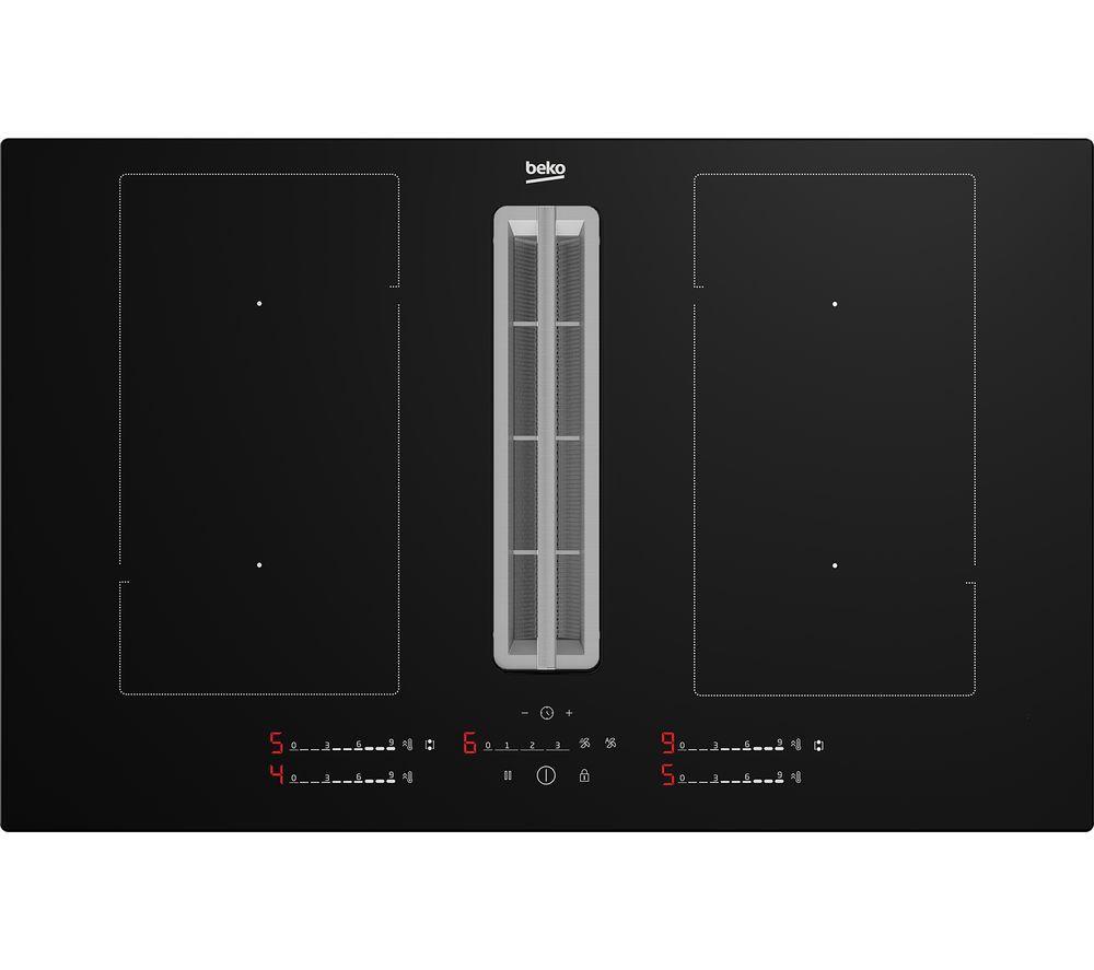 BEKO HIXI84700UP 82 cm Vented Electric Induction Hob – Black, Black