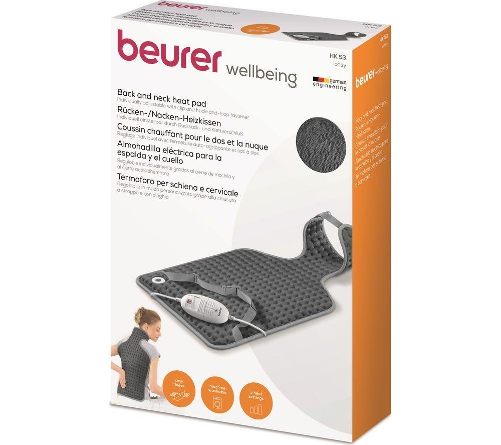 BEURER BEUHK53 Back & Neck Heat Pad - Grey image number 2 of 2
