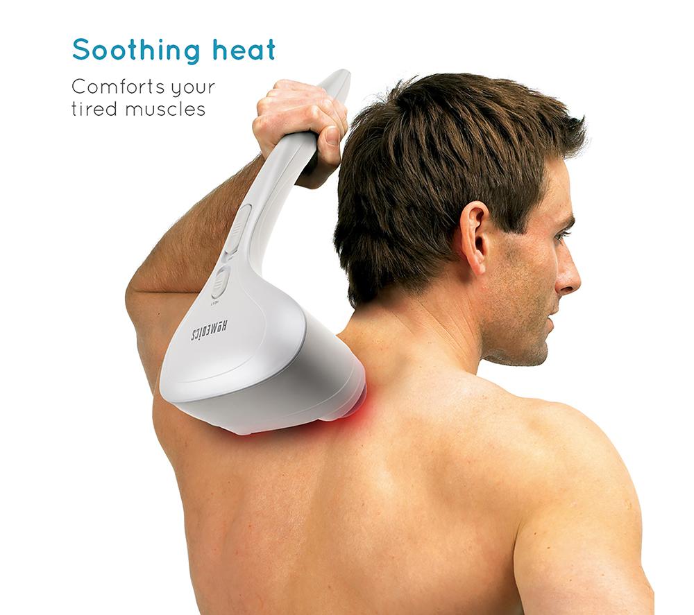 HOMEDICS Compact Percussion Handheld Body Massager - White image number 4 of 7
