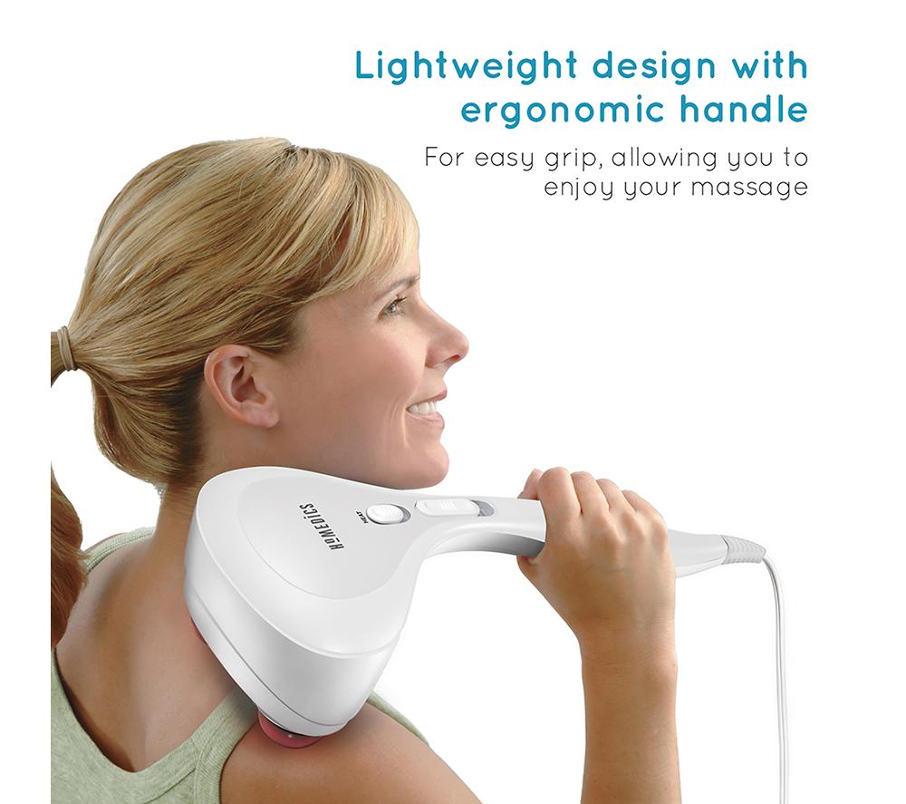 HOMEDICS Compact Percussion Handheld Body Massager - White image number 6 of 7