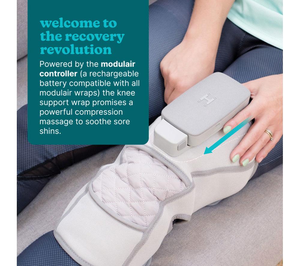HOMEDICS Knee Compression Massage Sleeve - Grey image number 2 of 7