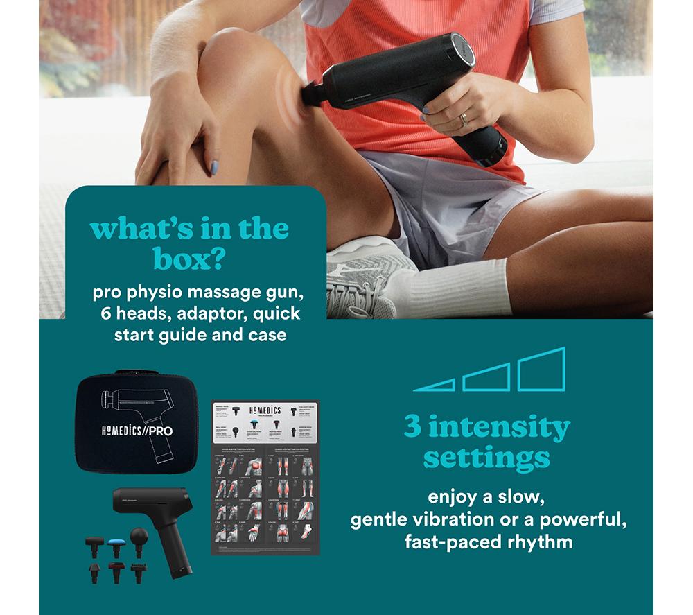 HOMEDICS Pro Physio Handheld Body Massager - Black