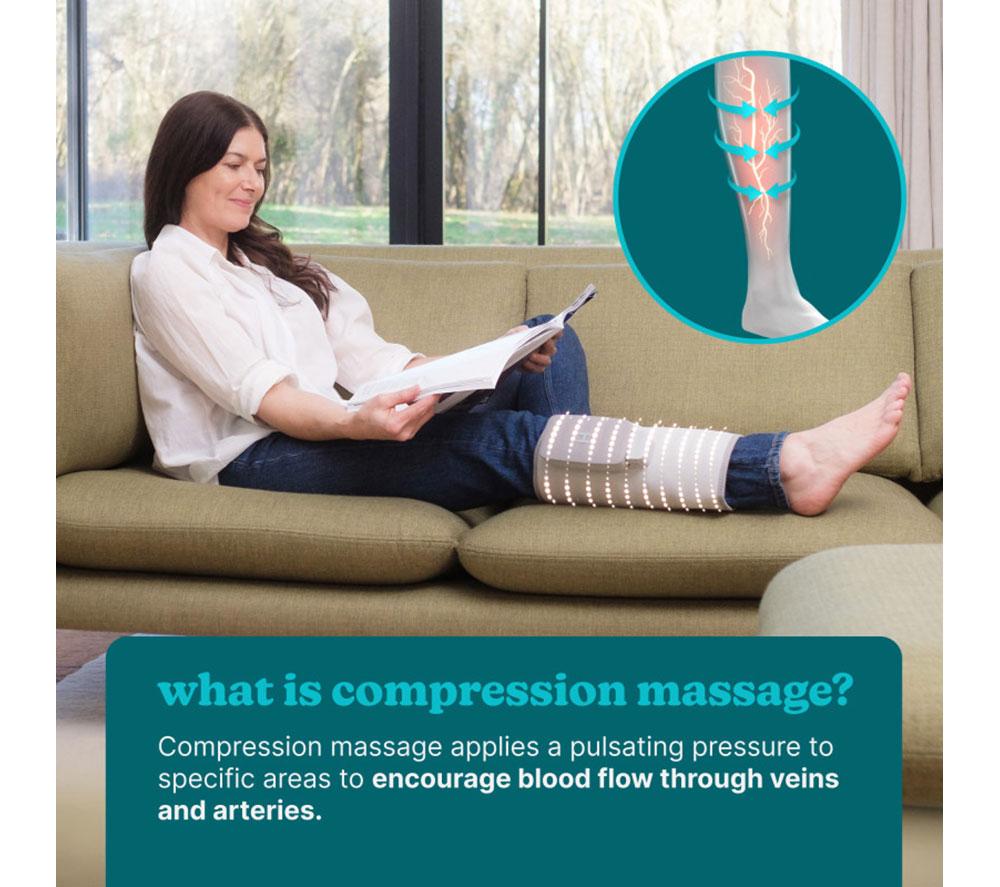 HOMEDICS Calf Compression Recovery Sleeve - Grey image number 3 of 7