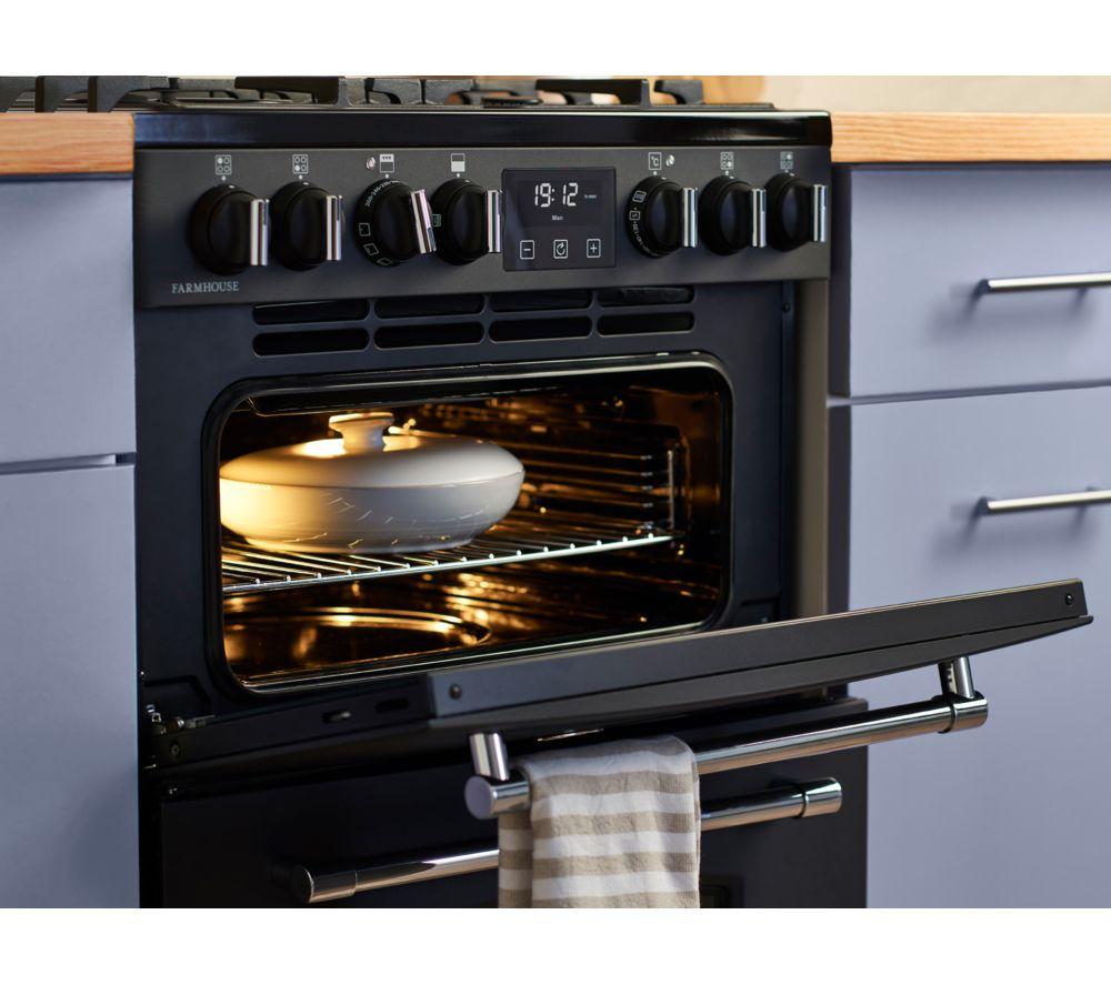 BELLING Farmhouse 60DF Dual Fuel Cooker - Black & Chrome image number 15 of 21
