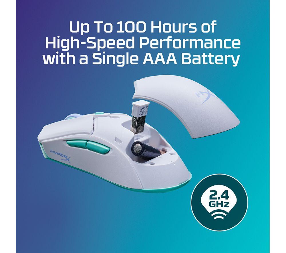 HYPERX Pulsefire Haste 2 Core RGB Wireless Optical Gaming Mouse - White image number 5 of 23