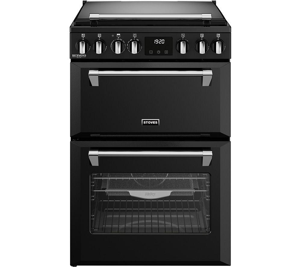 STOVES DXMRA RICH 60DF 60 cm Dual Fuel Cooker – Black, Black