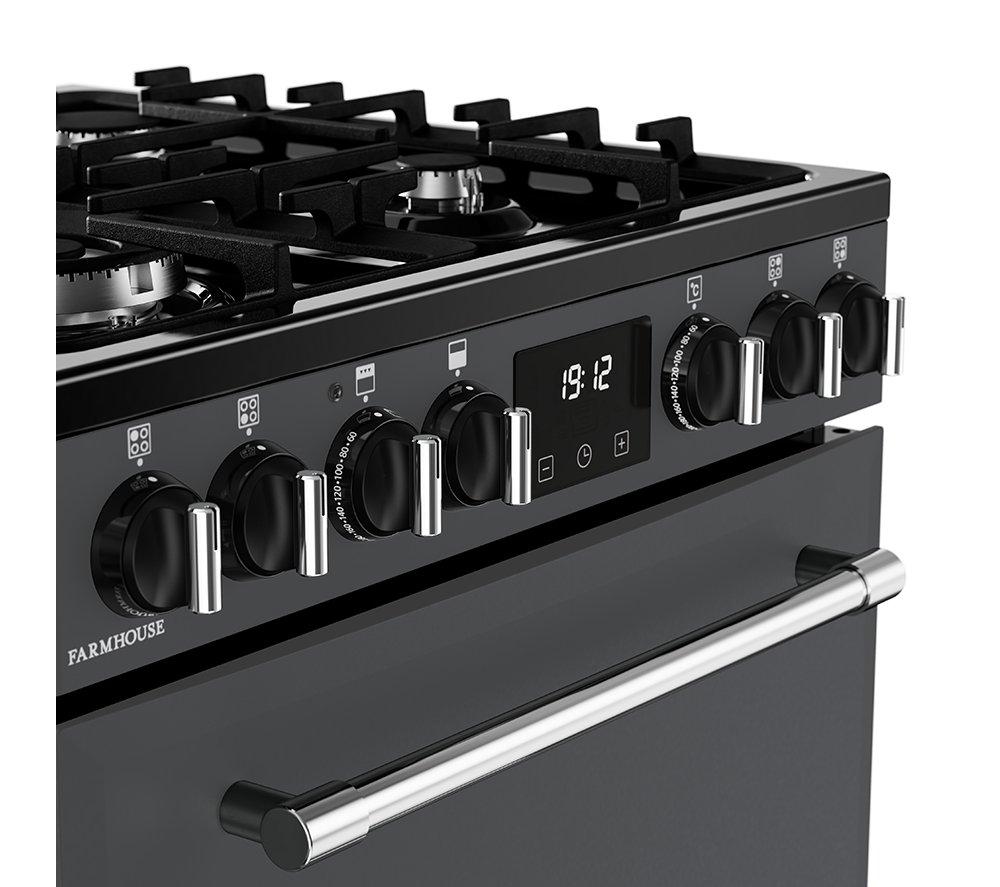 BELLING Farmhouse 60DF Dual Fuel Cooker - Anthracite & Chrome image number 7 of 21