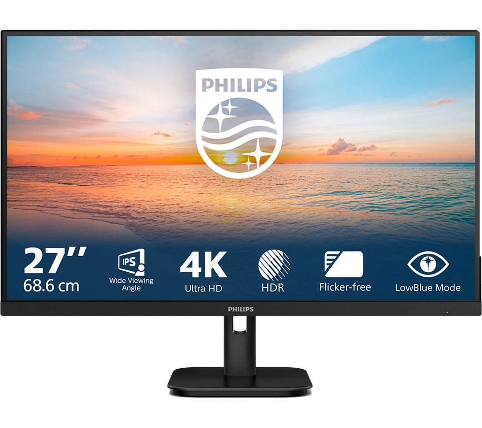 PHILIPS 27E1N1800A 4K Ultra HD 27" IPS Monitor - Black