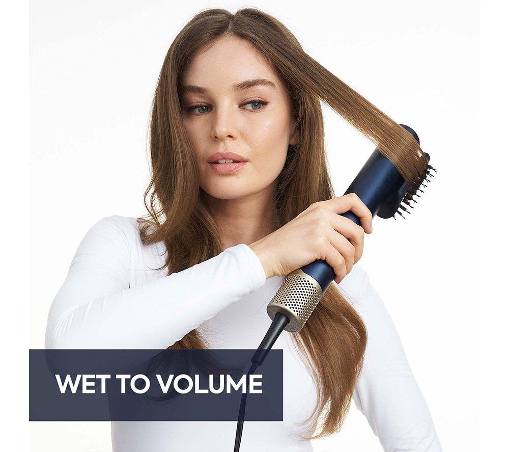 BABYLISS Air Wand Hair Dryer, Styler & Straightener All-in-One - Navy Blue & Gold image number 9 of 10