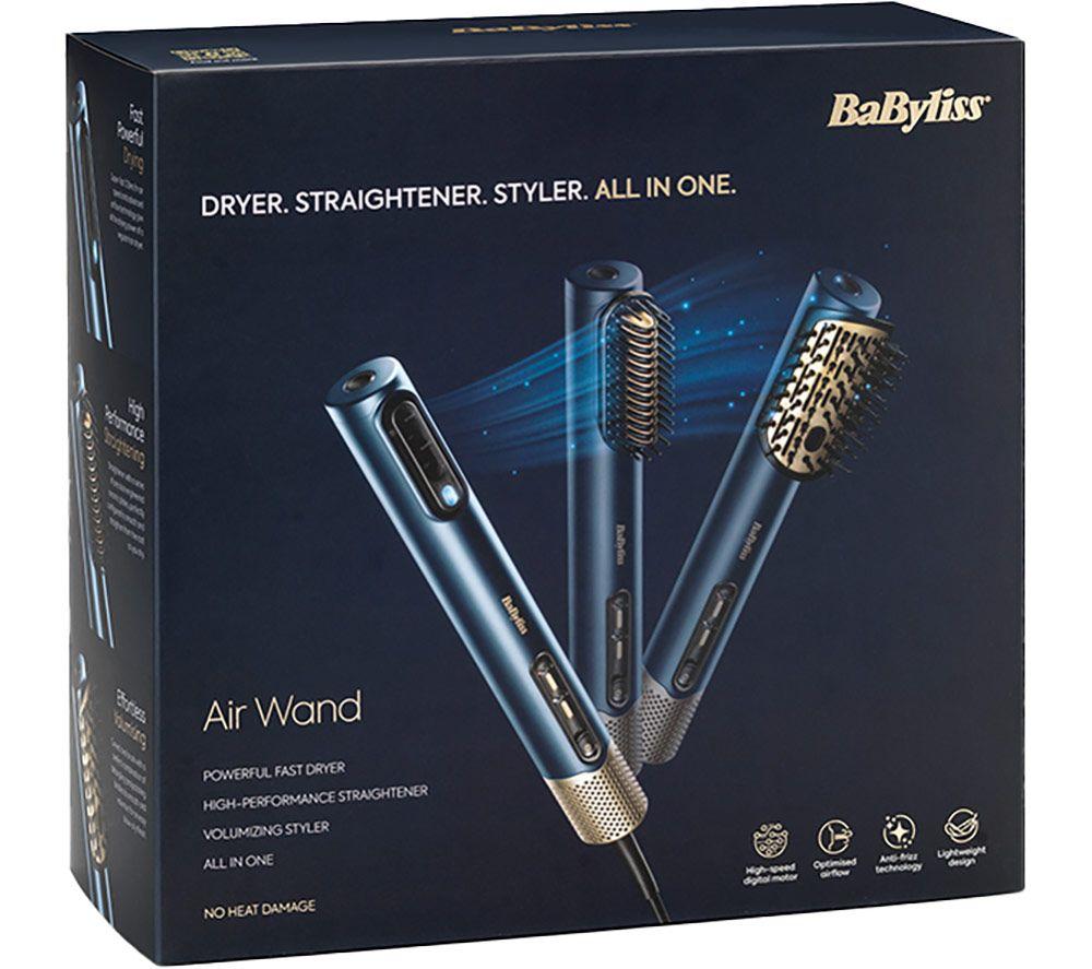 BABYLISS Air Wand Hair Dryer, Styler & Straightener All-in-One - Navy Blue & Gold image number 10 of 10