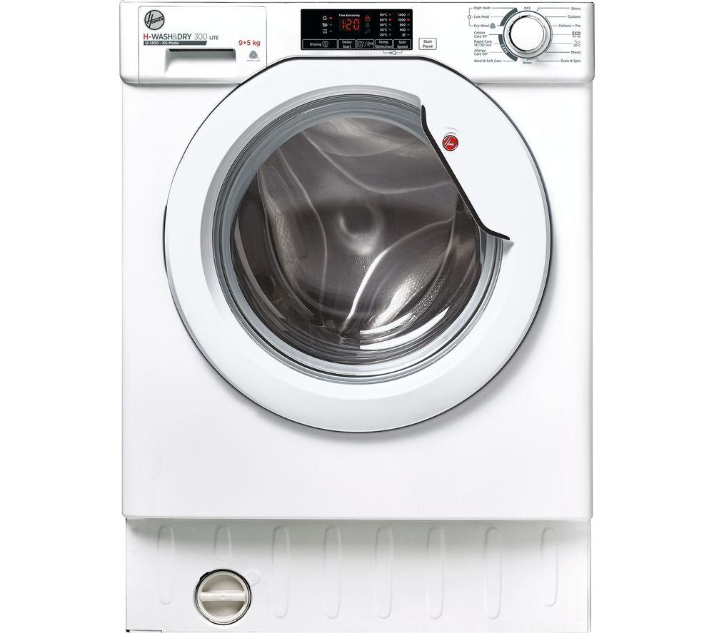 HOOVER H-Wash & Dry 300 Lite HBD 495D1E/1-80 Integrated 9 kg Washer Dryer, White