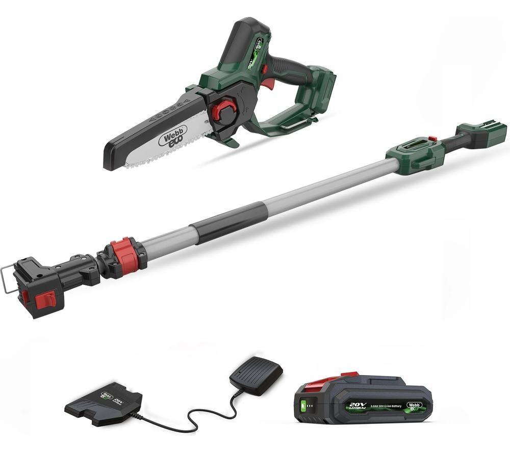 WEBB Eco WEV20EXTPSB2 Cordless Pruner Chainsaw - Green & Black image number 9 of 12