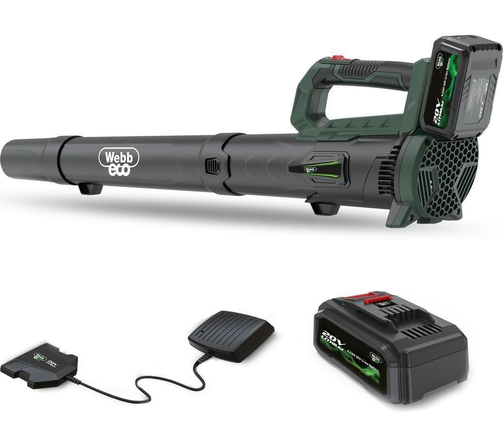 WEBB Eco WEV20ABB4 Cordless Leaf Blower - Black & Green image number 3 of 15