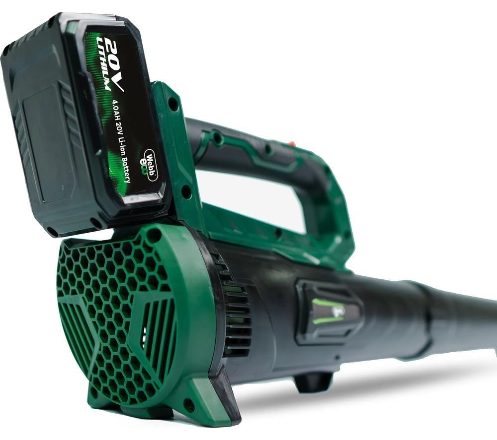WEBB Eco WEV20ABB4 Cordless Leaf Blower - Black & Green image number 4 of 15