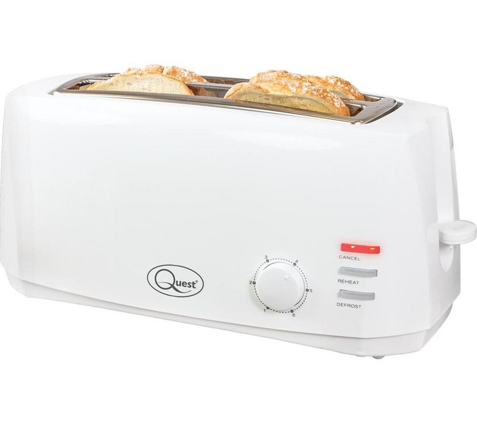 QUEST 35049 4-Slice Toaster - White