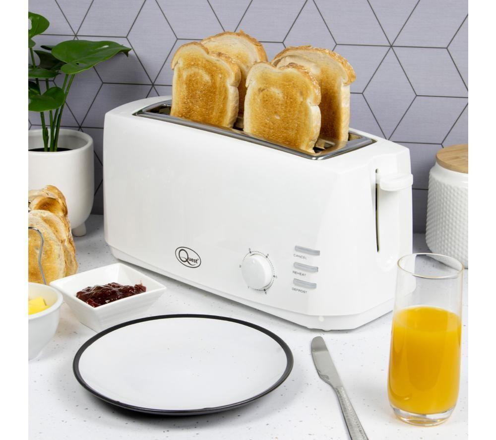 QUEST 35049 4-Slice Toaster - White image number 5 of 5