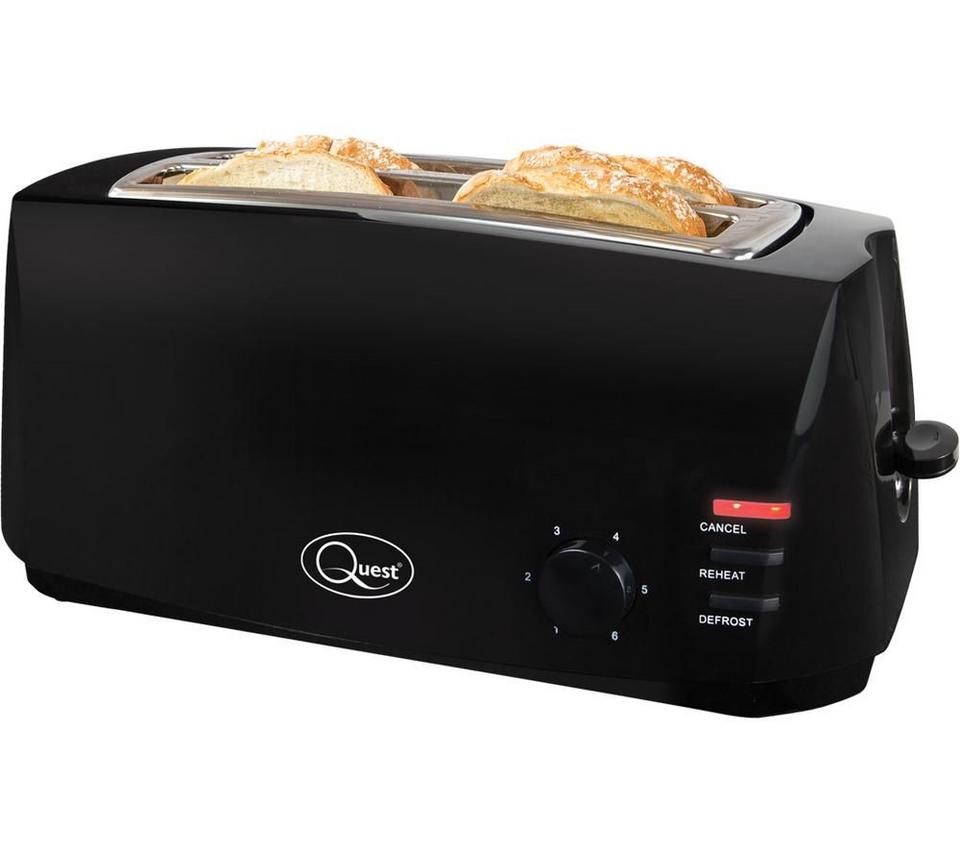 QUEST 35069 4-Slice Toaster - Black