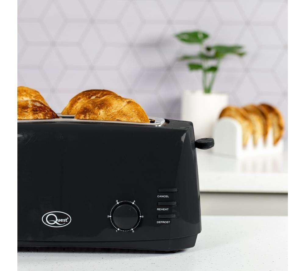 Buy QUEST 35069 4-Slice Toaster Black Currys