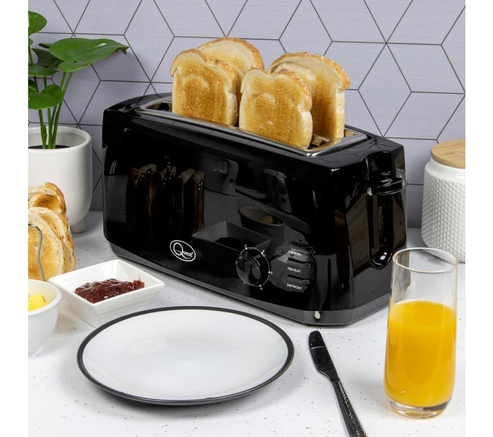 QUEST 35069 4-Slice Toaster - Black image number 4 of 7