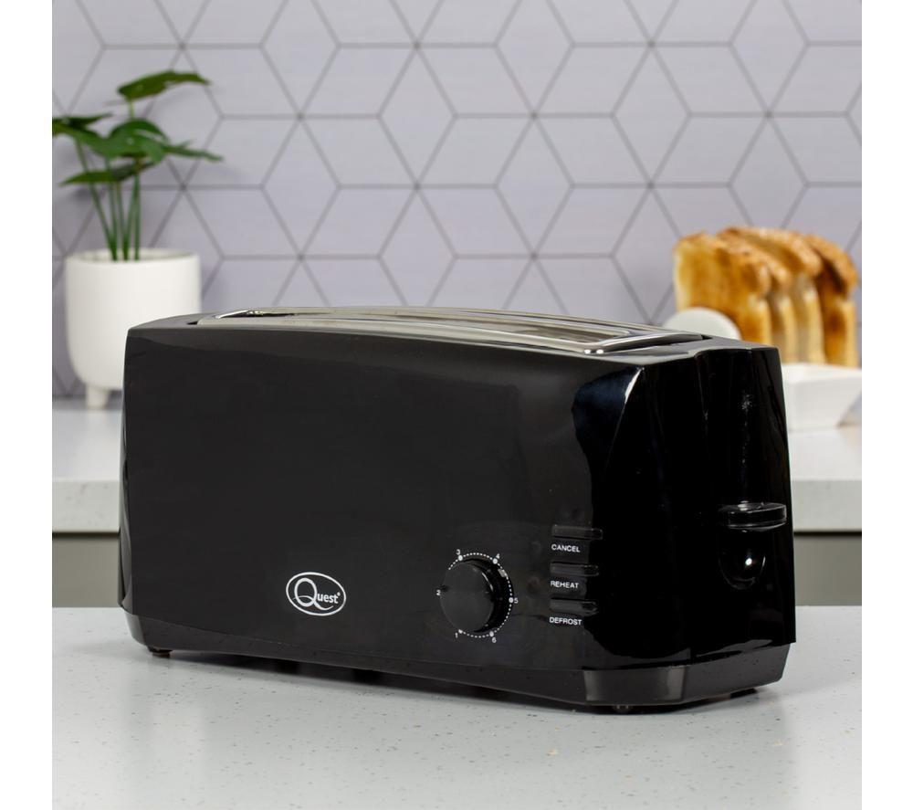 QUEST 35069 4-Slice Toaster - Black image number 5 of 7