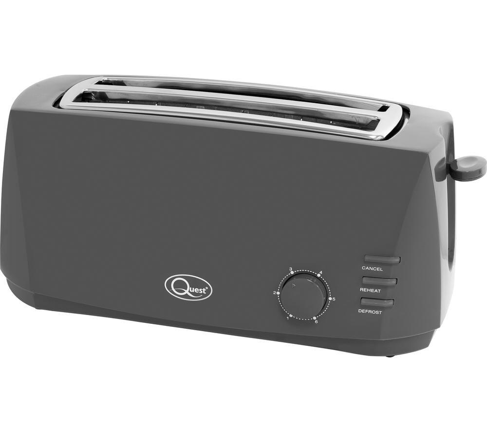 Quest 35089 4-Slice Toaster - Grey, Silver/Grey