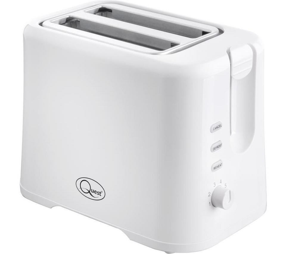 QUEST 34279 2-Slice Toaster - White